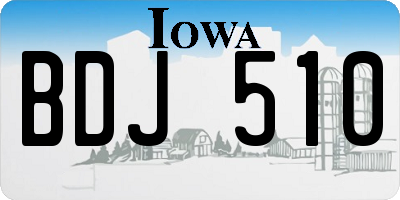 IA license plate BDJ510