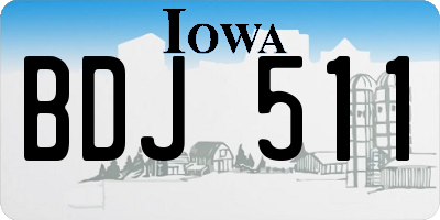 IA license plate BDJ511
