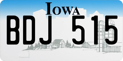 IA license plate BDJ515