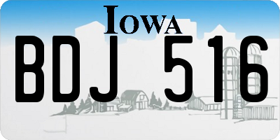 IA license plate BDJ516