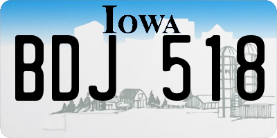 IA license plate BDJ518