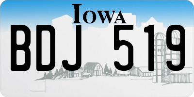 IA license plate BDJ519