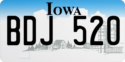 IA license plate BDJ520