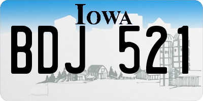 IA license plate BDJ521