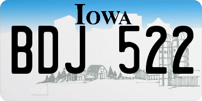 IA license plate BDJ522