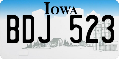 IA license plate BDJ523