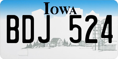 IA license plate BDJ524