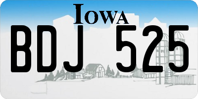 IA license plate BDJ525