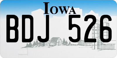 IA license plate BDJ526
