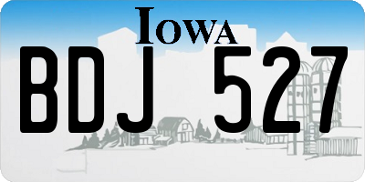 IA license plate BDJ527