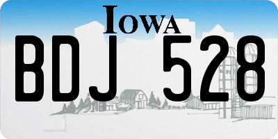 IA license plate BDJ528