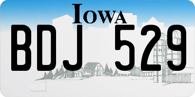 IA license plate BDJ529
