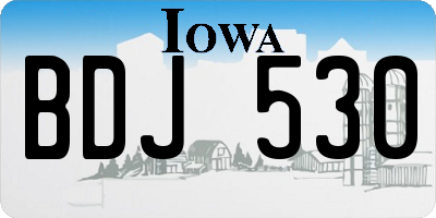 IA license plate BDJ530