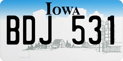 IA license plate BDJ531