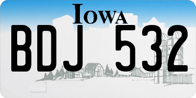 IA license plate BDJ532