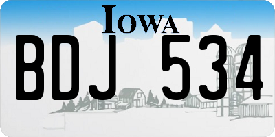 IA license plate BDJ534