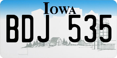 IA license plate BDJ535