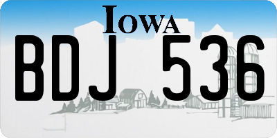 IA license plate BDJ536