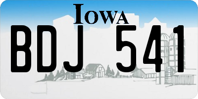 IA license plate BDJ541