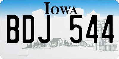 IA license plate BDJ544