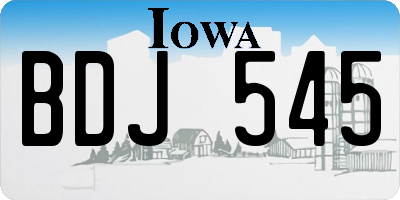 IA license plate BDJ545