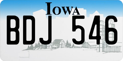 IA license plate BDJ546
