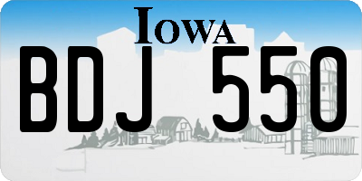 IA license plate BDJ550