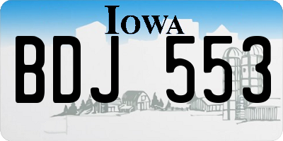 IA license plate BDJ553