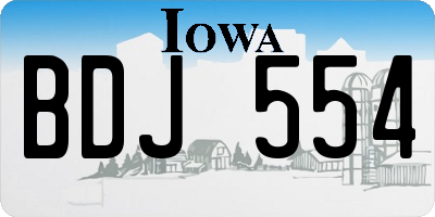 IA license plate BDJ554