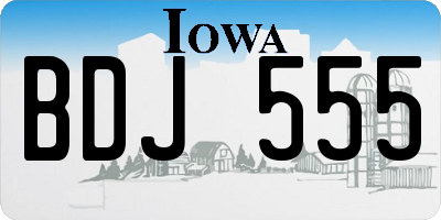 IA license plate BDJ555