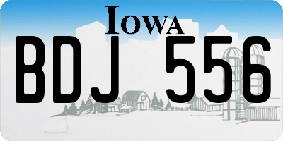 IA license plate BDJ556