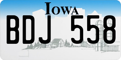 IA license plate BDJ558