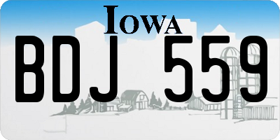IA license plate BDJ559