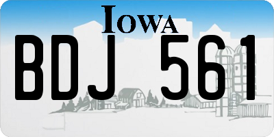 IA license plate BDJ561
