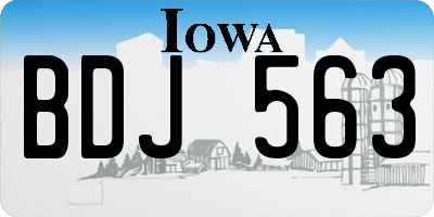IA license plate BDJ563