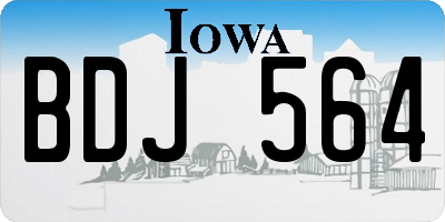 IA license plate BDJ564