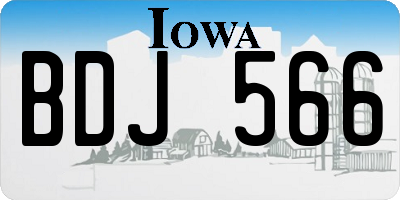IA license plate BDJ566