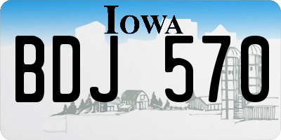 IA license plate BDJ570