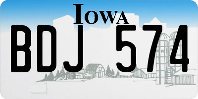 IA license plate BDJ574