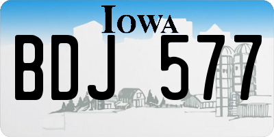 IA license plate BDJ577