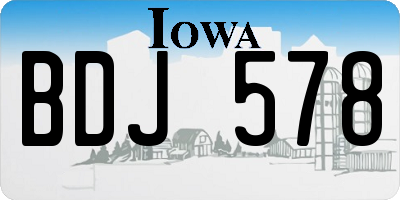 IA license plate BDJ578