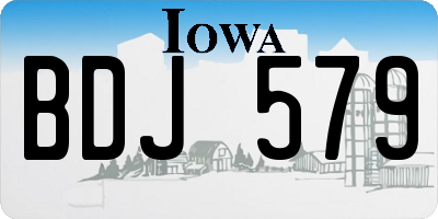 IA license plate BDJ579