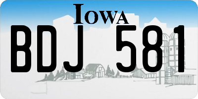IA license plate BDJ581