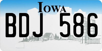IA license plate BDJ586