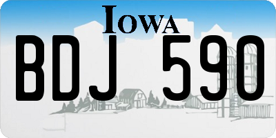 IA license plate BDJ590
