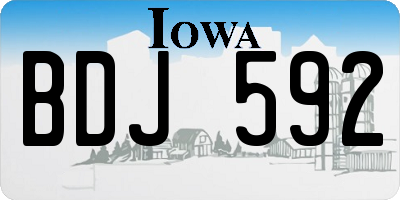 IA license plate BDJ592