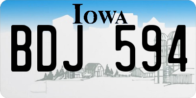 IA license plate BDJ594