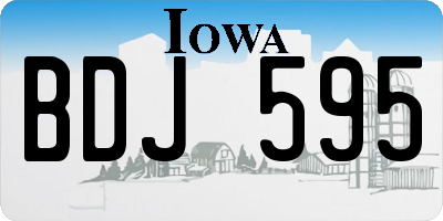 IA license plate BDJ595