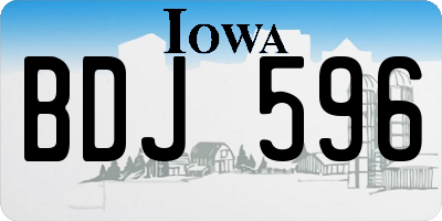 IA license plate BDJ596