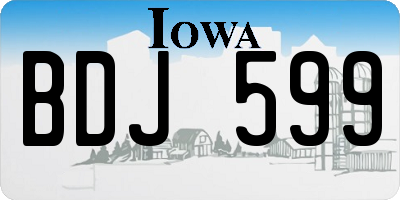 IA license plate BDJ599